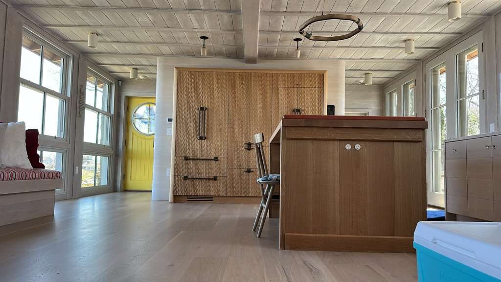 Custom kitchen cabinetry and island